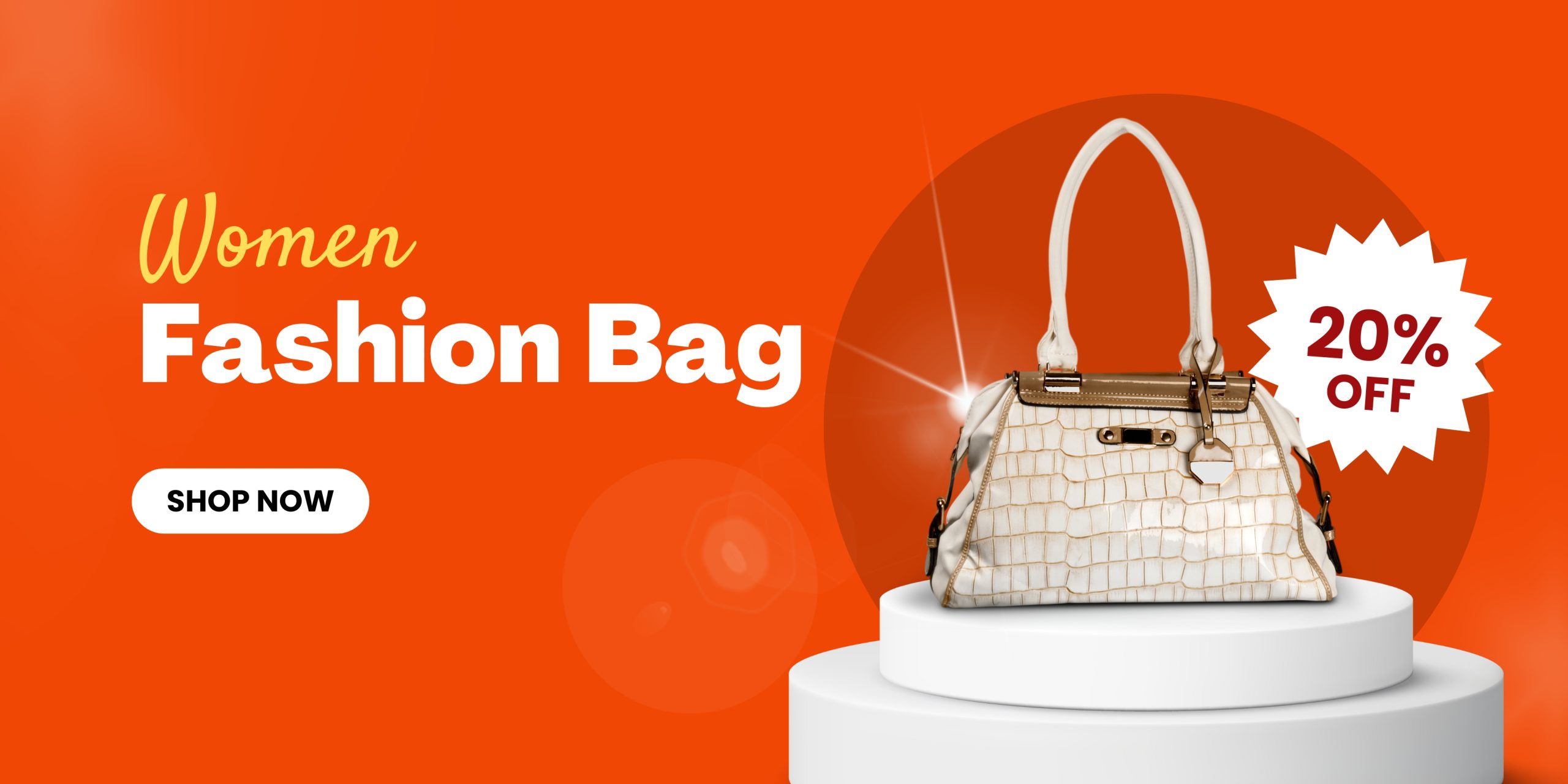 Red Yellow Minimalist Women Fashion Bag Medium Banner Scaled